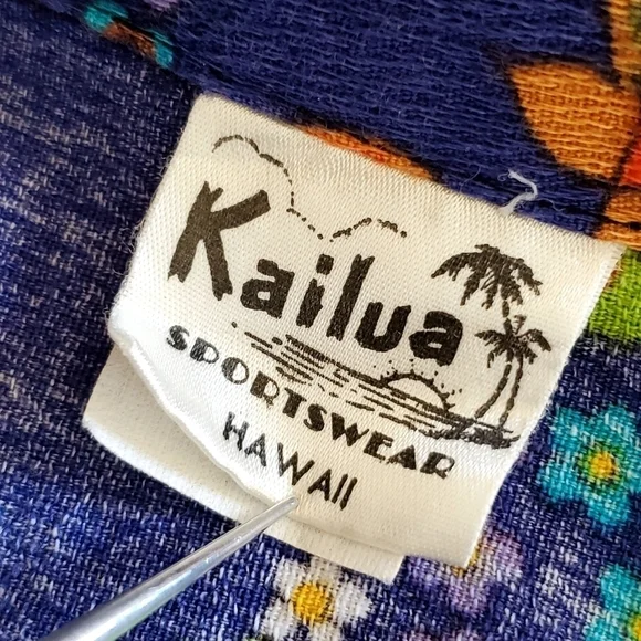 1241 * Kailua Sportswear Hawaii Short Sleeve Button Down Size M - Picture 3 of 9